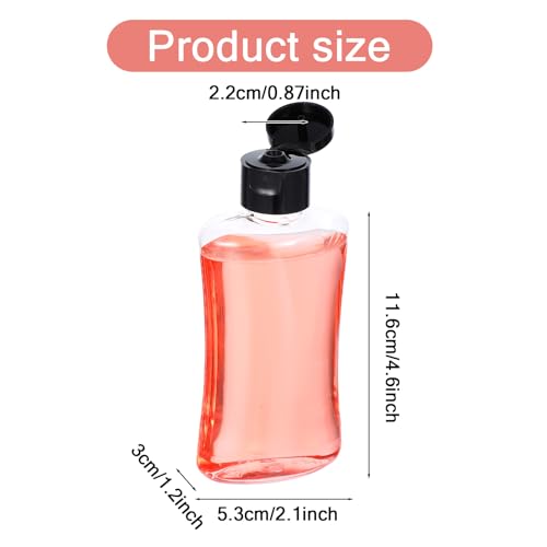 48 PCS Travel Bottles with Flip Cap, 3.4 oz Clear Travel Containers, Portable Leak Proof Squeeze Bottles, Refillable Empty Container for Liquid Shampoo Lotion2