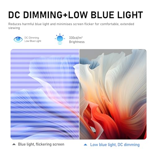 Gawfolk 32 Inch 4K UHD Curved 1500R Computer Monitor, Ultra-Clear (3840×2160p) Screen, 100% sRGB, 178° Viewing Angle, DisplayPort 1.4, HDMI 2.0, Compatible with Wall Mounting 100 * 100MM - Black - Image 4