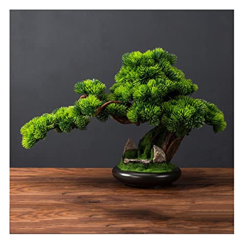 HDMOZUYT Árbol de bonsái artificial en maceta, plantas de árbol bonsái falsas, adornos en maceta para decoración del hogar, jardín, fiesta, hotel, decoración festiva, decoración de plantas falsas