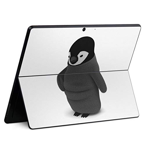 igsticker Surface Pro X 専用スキンシール サーフェス プロ エックス ノートブック ノートパソコン カバー ケース フィルム ステッカー アクセサリー 保護 015548 ペンギン モノクロ