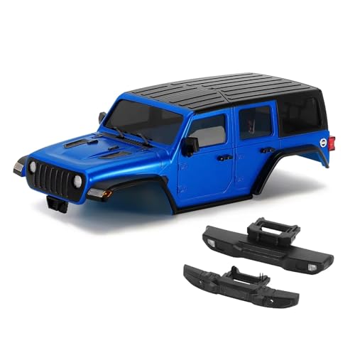 RC�J�[�p�[�c For TRX4M For Bronco For Defender For Chassis 4M-66 1/18 RC �N���[���[ 6.10 �C���`�z�C�[���x�[�X ABS �n�[�h�g�b�v�{�f�B�L�b�g�ƃt�����g���A�o���p�[(Blue)