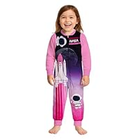 United Labels NASA Jumpsuit for Girls - Pink Long Sleeve Jumpsuit Kids Pyjama Pajamas 134, 140 Regular Pink
