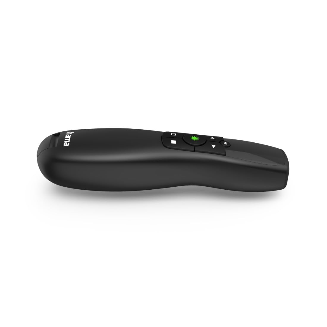 Hama | Presentador con Puntero láser Verde (Mando a Distancia de presentación, 4 en 1, presentador PowerPoint, inalámbrico, USB, Alcance de 20 m)