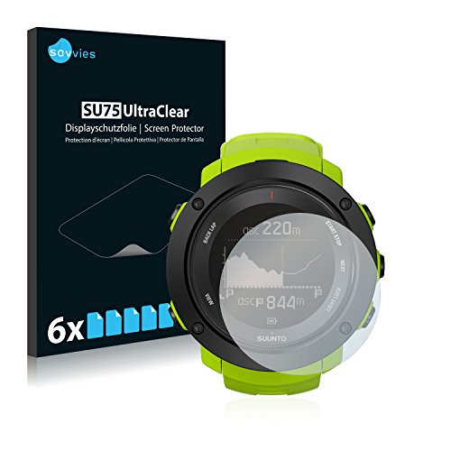 savvies Protector Pantalla para Suunto Ambit3 Vertical Lime (6 Unidades) Película Ultra Transparente