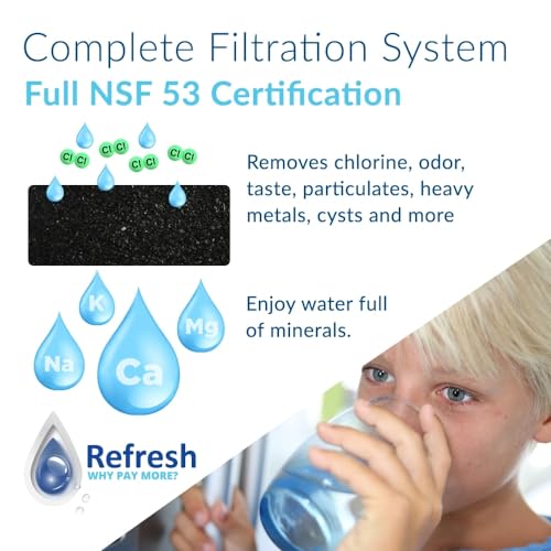 Image of Refresh R-9006 Refrigerator Water Filter Replacement for UFK8001, WF295, WSM-2, Compatible with Whirlpool, Maytag, Jenn-Air & KitchenAid, NSF /ANSI 42 Tested, BPA-Free Water Filter (2 Pack, Standard)