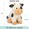 Cow Microwavable & Weighted Stuffed Animals - 1.5 Lbs Unscented Heating Pad for Period Cramps Pain Relief and Anxiety, Cute Black Cow Plush Toys Gifts for Women Girls Adults and Kids by Happy Fuel #1