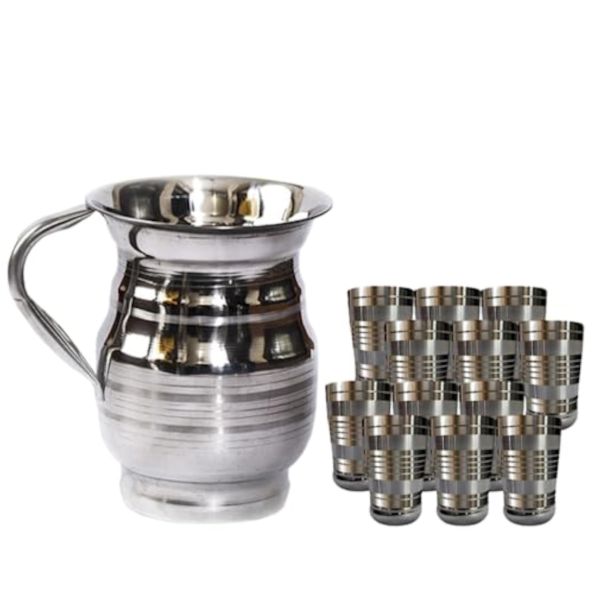 Stainless Steel Jug and Glass Set