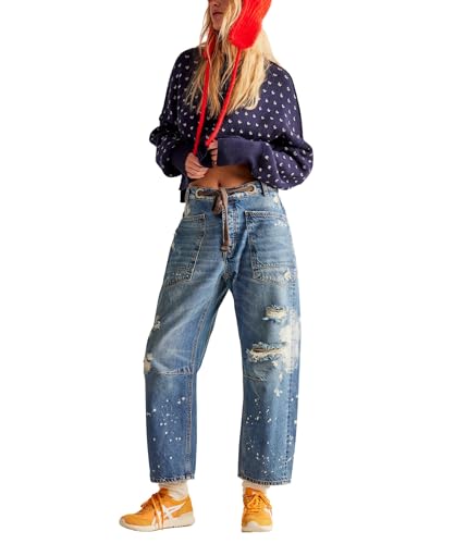 Image of Free People Moxie Low Slung Pull-On Barrel