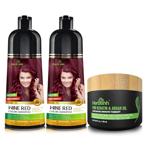 Combo Pack - Herbishh Hair Color Shampoo for Gray Hair