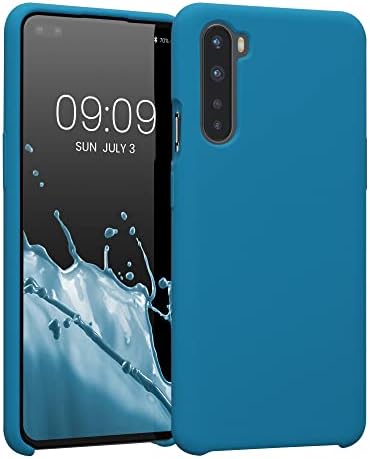 kwmobile Case Compatible with OnePlus Nord Case - TPU Silicone Phone Cover with Soft Finish - Gray Green