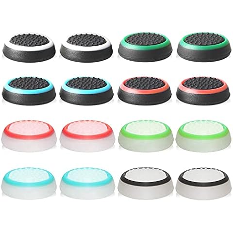 Aibadaliu Controller-Zubehör SchutzAibadaliueckung Controller-Aibadaliueckungssatz Zubehör Schutzhülle aus Silikon für PS5-, PS4-, Xbox 360-, PS3-Controller (8 Paar gemischte Farben) Cover