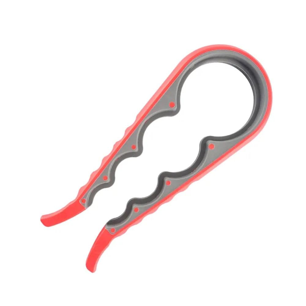 GenericLuxury Harbor - Multifunctional 4 in 1 Can Opener - Multicolored - Rubber & Plastic Made - Easy to Carry & Use (Red)