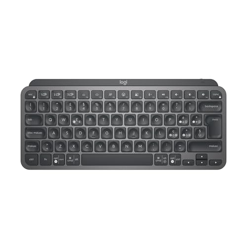 Logitech MX Keys Mini for Business, Teclado retroiluminado inalámbrico, Disposición QWERTY Italiano - Gris