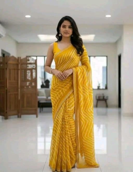 Women’s Soft Georgette Lace Work Saree – Casual Wearmuskan Women’s Soft Georgette Lace Work Saree – Casual Wearmuskan