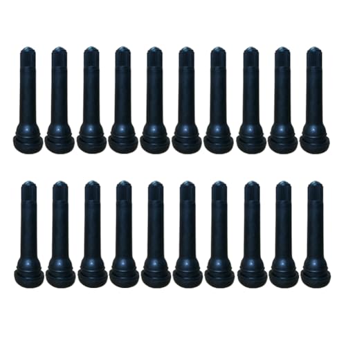 Image of 20Pcs TR418 Tubeless Valve Stems, Black Rubber Snap-in Valves Tubeless Tire Valve Stems Replacement for Tubeless 0.453 inches Rim Holes on Standard Auto Tires