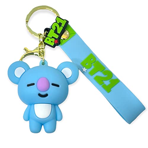 Image of AUGEN BT21 4 Action Figure Keychain Limited Edition for Car, Decoration, Cake, Office Desk & Study Table (Pack of 1)