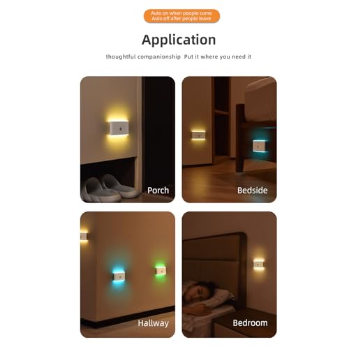 Veilleuse à détecteur de mouvement LED rechargeable intensité variable RVB