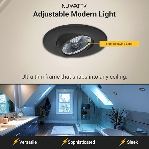NUWATT 16 Pack 3 Inch Gimbal Black LED Recessed Lights CCT 2700K-5000K, ETL by NUWATT - Used condition - Image 8
