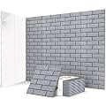 ArtVivid 12Pack Acoustic Wall Panels, 12"×12"×0.4" Self-Adhesive 3D Brick Pattern Sound Proof Panels for Walls, High Density Decorative Acoustic Foam Sound Proofing for Recording Studios, Home, Grey