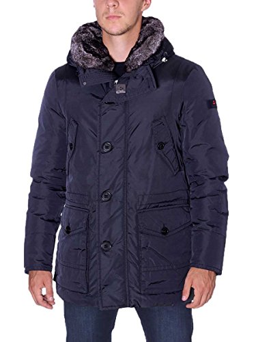 PEUTEREY - PEUTEREY uomo piumino parka blu con