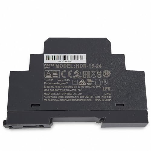 HDR-15-24 LED Netzteil Trafo Hutschienen-Netzteil (DIN-Rail) Mean Well HDR-15-24 24V/DC 15W LED Transformator für LED Beleuchtung