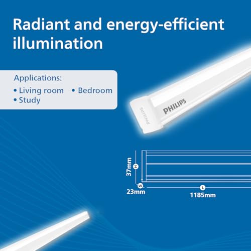 Image of Philips SlimLine Elite 50W LED Batten Light | High Brightness & Energy Efficient | Sleek Slim Design | Ideal for Home, Office & Commercial Use | CoolDay Light, Pack of 4