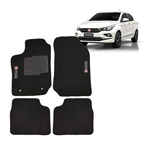 Jogo de Tapetes Titanium Preto OP-01 43 comp. Fiat Cronos