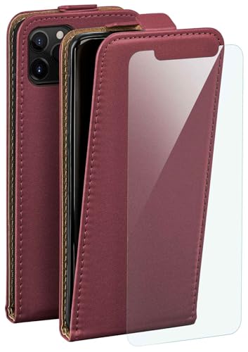 Étui à rabat iPhone 12 mini moex simili cuir premium bordeaux