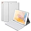 BQSS Funda para iPad de 9ª generación con teclado de 10.2 pulgadas, funda de teclado Bluetooth inalámbrica desmontable con soporte para lápiz para iPad 9ª/8ª/7ª, para iPad Air 3ª generación/Pro de
