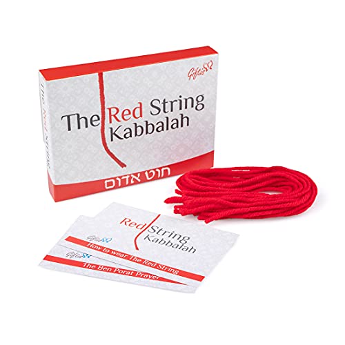 Giftis 10 pcs. Original Kabbalah Red String Bracelet - 100% Wool - Protection Against the Evil Eye from Rachel’s Tomb in Israel