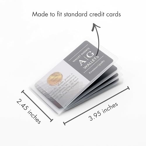 Image of AG Wallets Set of 2 Premium Clear Wallet Inserts - Durable Vinyl Card & Photo Holders, Multiple Styles for Bifold, Trifold & Checkbook Wallets (Bifold 6 Page)