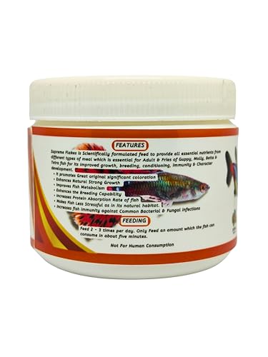 Supreme-Flakes-Fish-Food-Mix-of-Bloodworm-Spirulina-Earthworm-Flakes-for-All-Kinds-of-Tropical-Aquarium-Fishes-25g