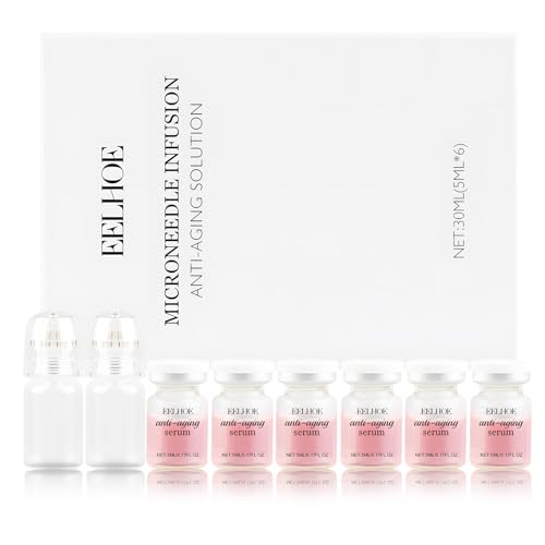 Micro Infusion System for Face, Micro Infusion Facial, Kit de agujas de microinfusión, Suero Facial Arrugas, Reduce las Arrugas, Hidratación Profunda para Todas las Pieles (2+6)