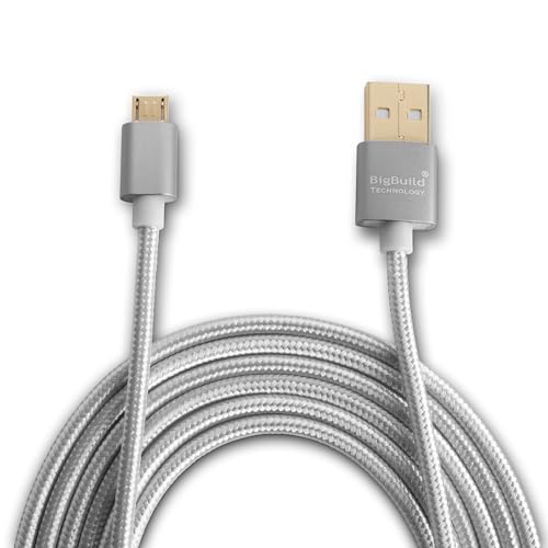 BigBuild Technology Cable USB Chapado en Oro PLATA de 0,5 Metros para TomTom Via 120, 125, 130, 135, 1435TM, 1505, 1505M, 1505T, 52, 53, 62 Sat Nav