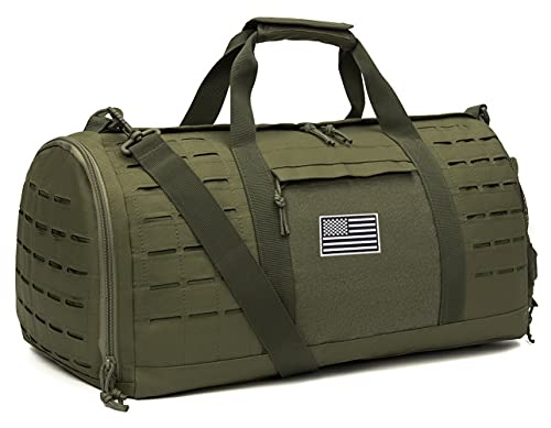 QT&QY 40L militär taktiska Duffel väska för män Sport gym väska Fitness handväska Övernattning Resor Duffelväska Träning...
