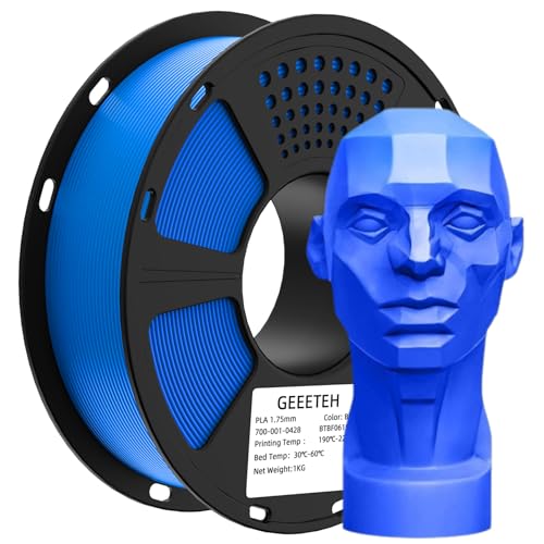 Image of Geeetech PLA Filament 1.75mm, Neatly Wound Blue 3D Printer Filament, Tangle-Free 1kg Spool (2.2lbs), Dimensional Accuracy + /- 0.02mm, Fits Most FDM 3D Printers