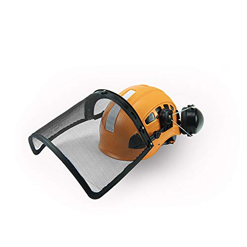 Defender Safety H1-CH Orange Safety Helmet Forestry Kit ANSI Z89.1