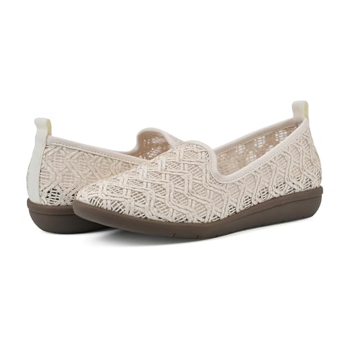Image of CLIFFS BY WHITE MOUNTAIN Women's Twisty Woven Moccasin Style Loafer Flat