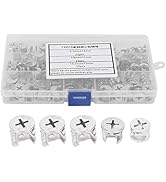 75pcs Cam Lock Fittings Cam Nut Furniture Eccentric Wheel Nut Set 3-in-1 Connector Fastener