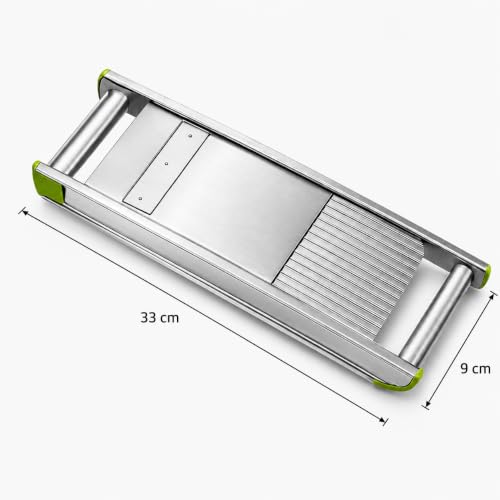 Image of Stainless Steel Vegetable Cutter & Slicer | Heavy-Duty Manual Slicer for Potato, Onion, Cabbage & Kitchen Use | Durable Commercial-Grade Vegetable Chopper with Sharp Blades