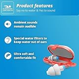 Alpine SwimSafe Adult Ear Plugs for Swimming - Ear Protection Against Water - Comfortable Waterproof Earplugs with Filter - Hyopoallergenic & Sustainable - Image 5