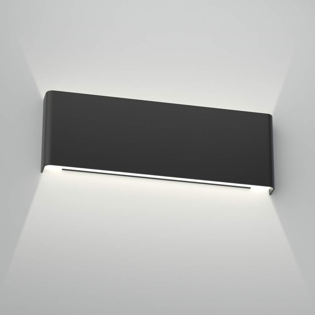 Aipsun 15.8In Black Modern Vanity Light Up and Down Led Vanity Light for Bathroom Wall Fixtures (5000K White Light)