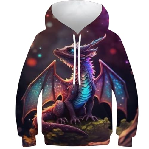 Sweat à capuche enfant dragon, idée cadeau originale pour anniversaire