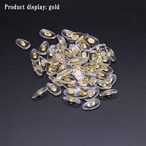 Plaquettes de nez de lunettes à noyau de cuivre amélioré, 4 paires de plaquettes de nez de lunettes en silicone souple à visser transparentes, pour le remplacement de lunettes et de lunettes de soleil - Image 3