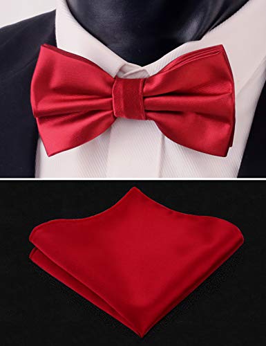 Image of Alizeal Mens Multicolored Silk Solid Cummerbund Bow Tie Set