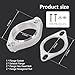 MOXRUQ Car Exhaust Flange Repair Kit, 2 Bolt 2.5 inch Exhaust System Kit with Exhaust Gasket & Exhaust Bolts, Exhaust Pipe Gasket Kit, Universal for Most Car Exhaust Flanges Replacement (Silver)