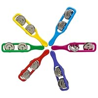 6 Pcs Musical Instruments, Kids Musical Instruments with Plastic Handles Tambourine Shakers,Attract Children's Attention and Stimulate Their Interest in Music (6 Color)