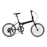 ANIMATO(アニマート) ミニベロ AL20(エーエル20) 20インチ アルミフレーム シマノ7段変速 A-18 (マットブラック)