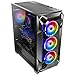 Antec Dark League DF600 Flux, Mid-Tower ATX Gaming Case, Flux Platform, 5 x 120mm Fans Included, ARGB & PWM Fan Controller, Tempered Glass Side Panel, 2 x USB3.0, High-End GPU Support