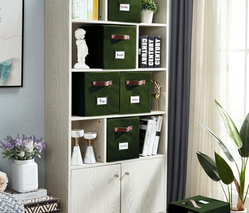 image for DECOMOMO Storage Bins, Cube Storage Bin with Labels, Fabric Storage Cu